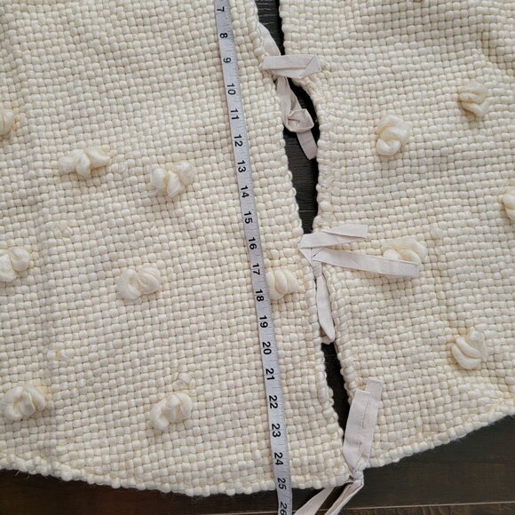 NEW Anthropologie Bubble Tree Skirt Christmas Boho Neutral Simple Farm House - Picture 4 of 5